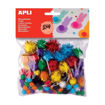 Picture of POMPOMS GLITTERED ASSORTED COLOURS